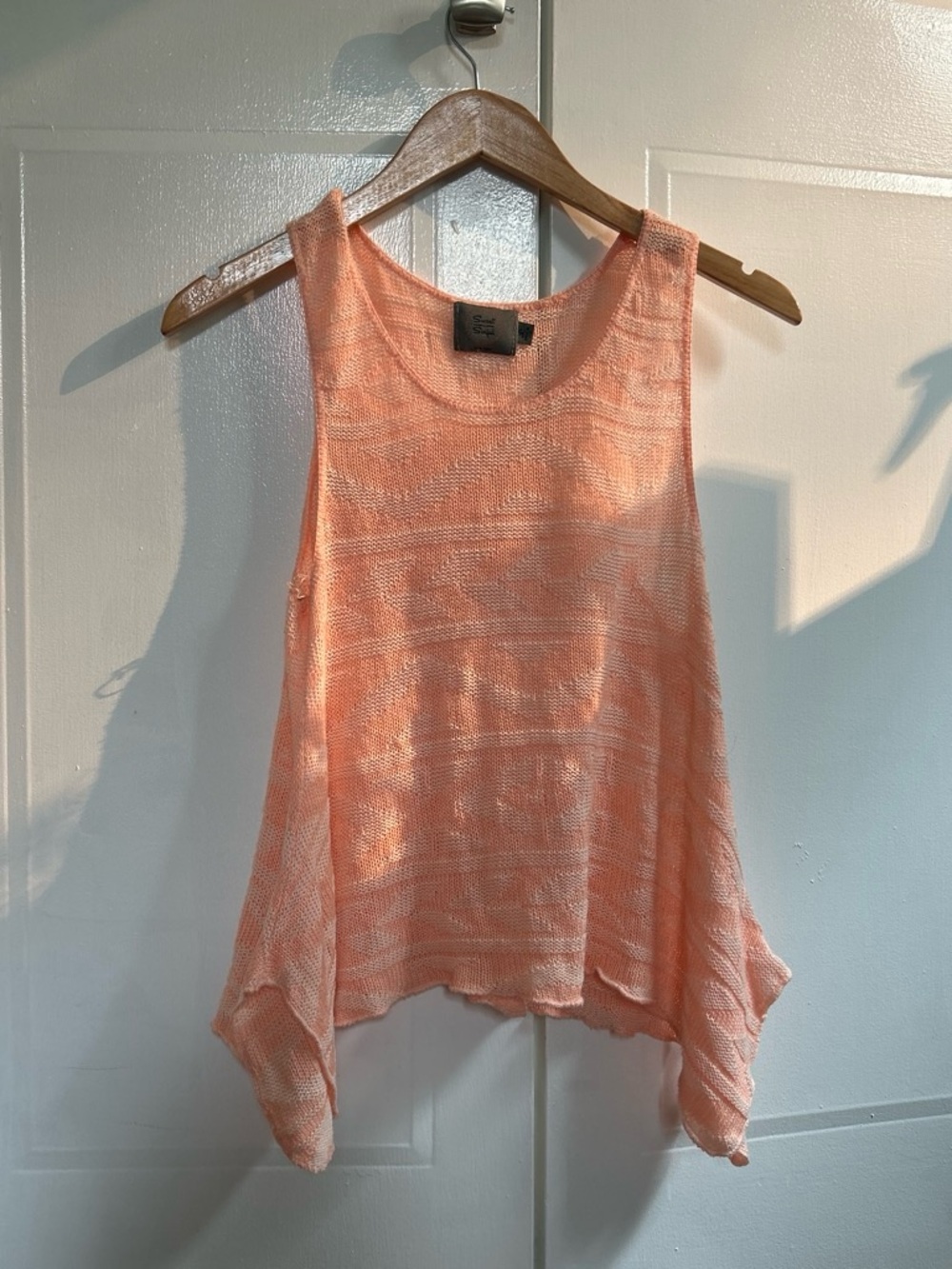 Relaxed Peach Scoop Neck Tank Top - Women